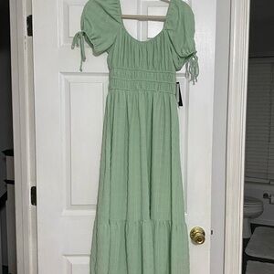 City Triangles Light Green Maxi Dress